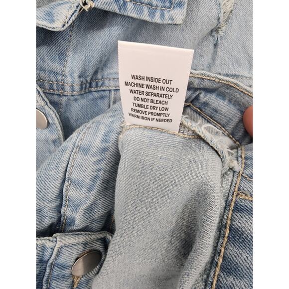 Highway Jeans Light Blue Distressed Denim Jacket Women's Size Medium - Picture 6 of 6